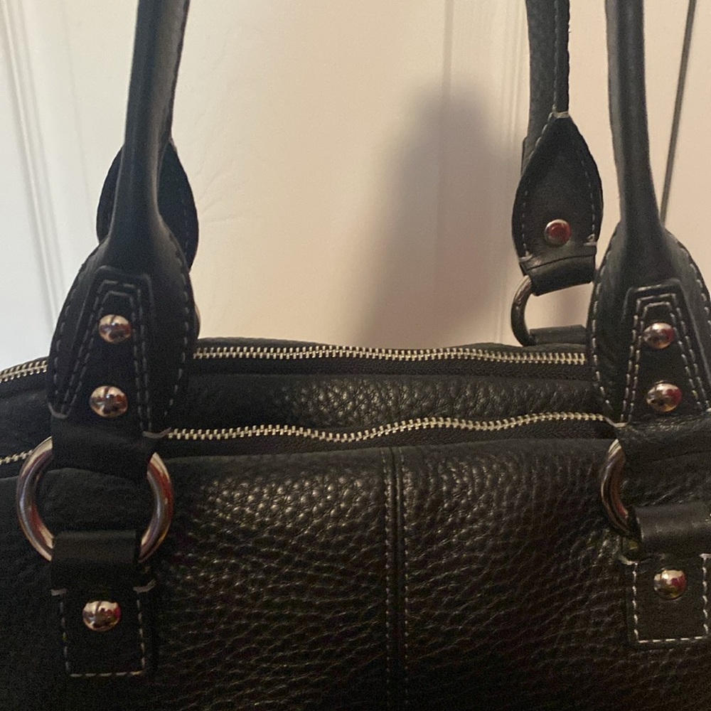 COACH🖤Penelope Black🖤Pebbled Leather Three Compartment Satchel/Like New - Picture 16 of 16